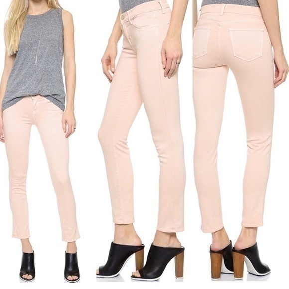 J Brand Blush Cropped Stretch Jeans Size 26